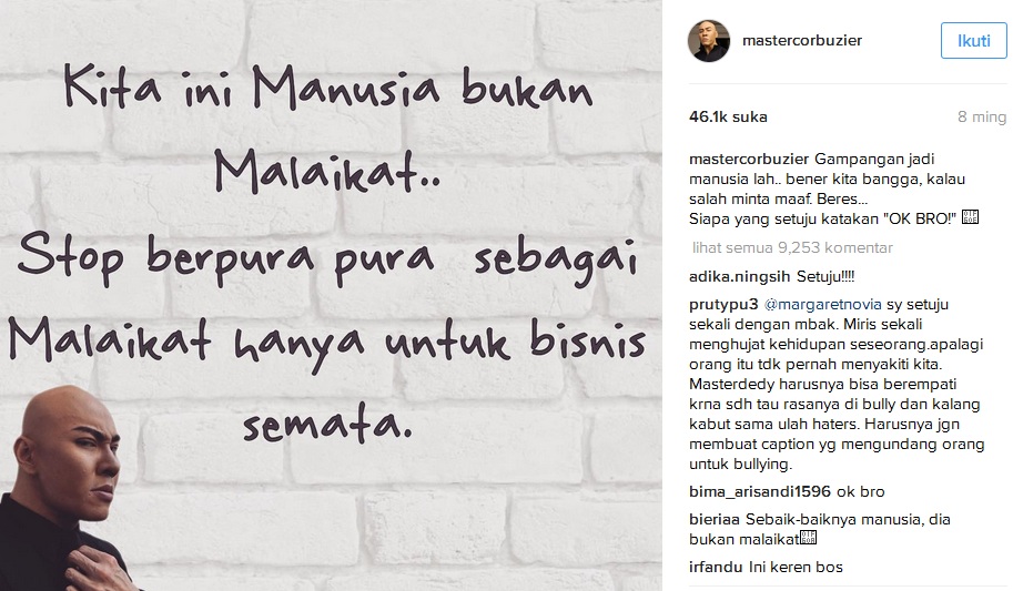 6 Postingan Nyinyir Deddy Corbuzier yang Diduga Buat Mario 