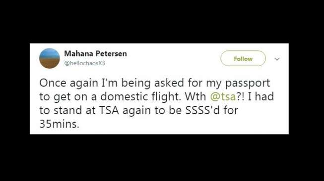 Kicauan soal SSSS di Boarding Pass. [Twiitter]
