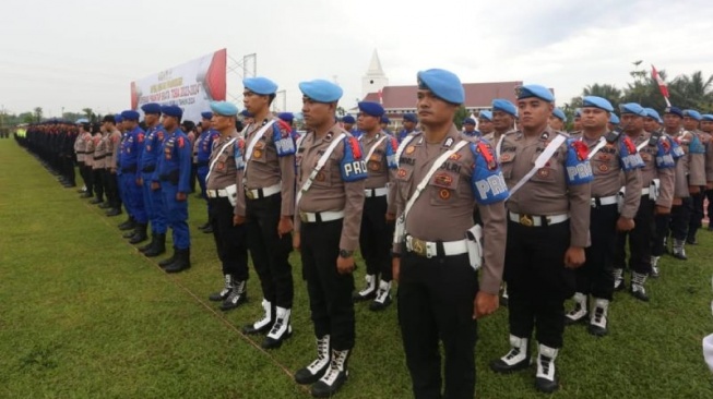 Personel Polda Sumut Amankan Tps Pemilu