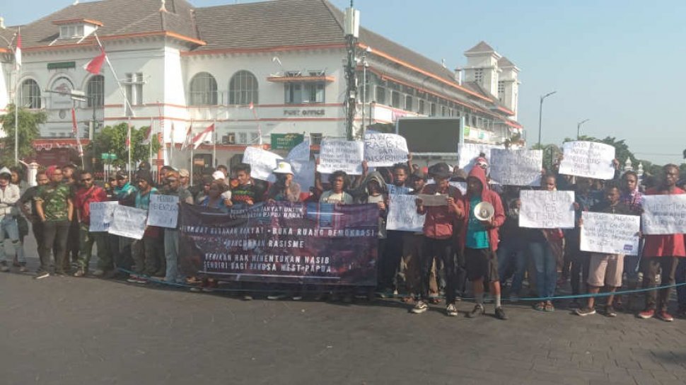 Mahasiswa Papua Di Yogyakarta Gelar Aksi Tuntut Buka Akses Informasi