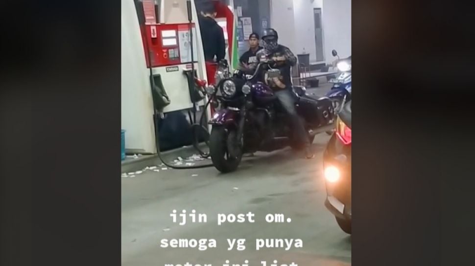 Heboh Moge Harley Davidson Antre Di Spbu Diduga Mengisi Bbm Subsidi