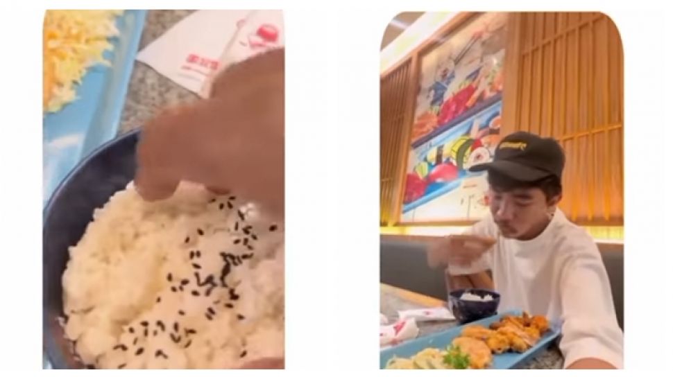 Makan Di Resto Jepang Pria Ini Nikmati Sajian Sushi Pakai Cara Warteg