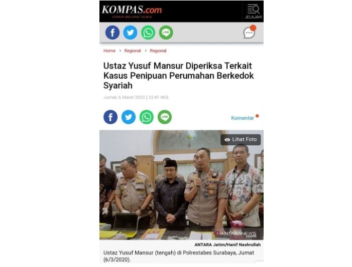 CEK FAKTA Benarkah Ustaz Yusuf Mansur Diperiksa Polisi Kasus