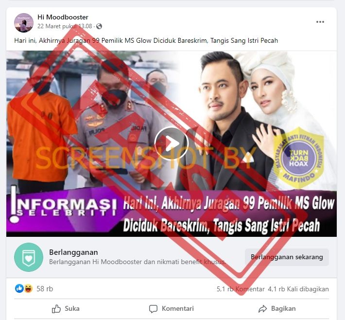 CEK FAKTA Juragan 99 Diciduk Bareskrim Pada 22 Maret 2022 Tangis Sang