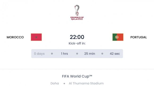 Link Live Streaming Portugal Vs Maroko Babak Besar Piala Dunia