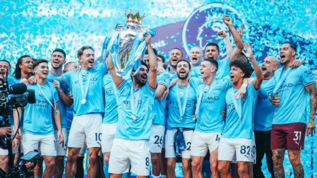 Pemain Manchester City Ramai Ramai Ucapkan Alhamdulillah Usai Raih