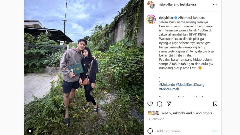 Rizky Billar Siap Dihujat Usai Unggah Foto Bersama Lesty Kejora Kok