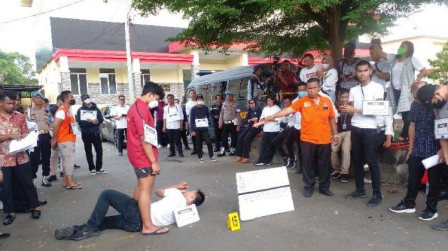 Achiruddin Hasibuan Bentak Saksi Saat Rekonstruksi Kasus Penganiayaan