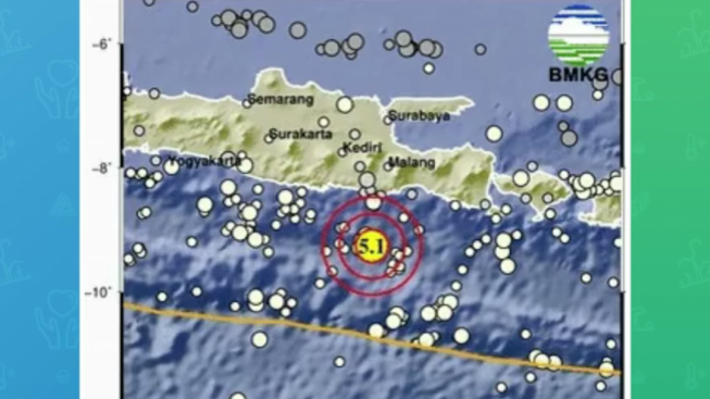 Update BMKG Malang Diguncang Gempa Magnitudo 4 8 Getaran Terasa