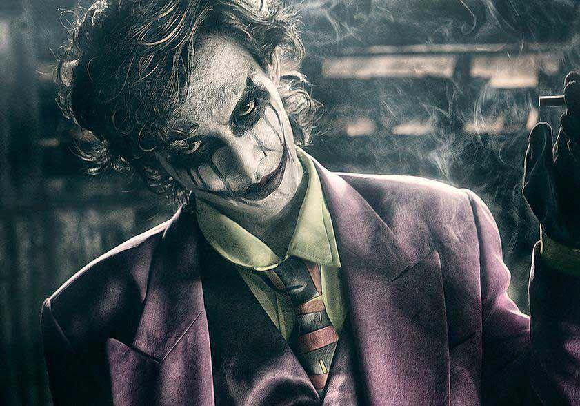 Gaya Invent saat jadi Joker, musuh bebuyutan Batman