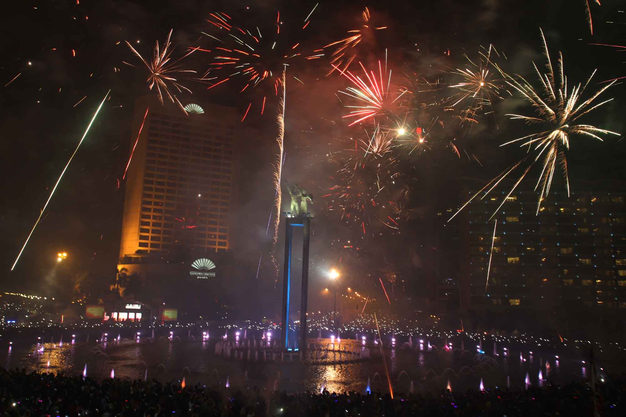 Perayaan malam tahun baru di Jakarta
