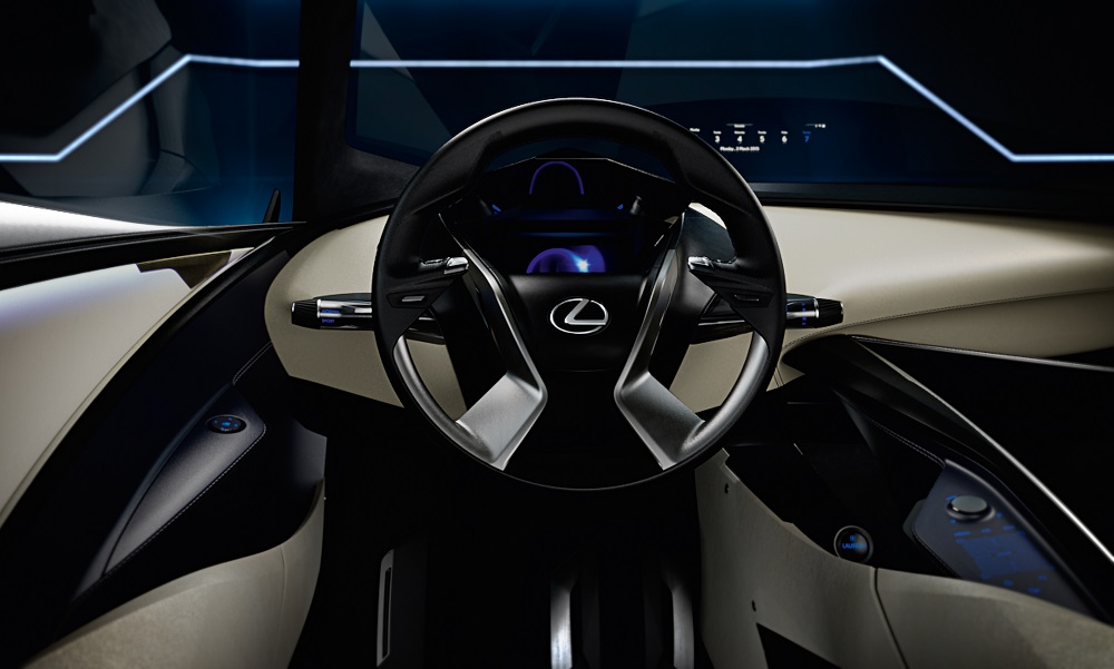 Tampilan ruang kemudi Lexus LF-SA, mobil mungil yang dipamerkan di Geneva Motor Show 2015 (Lexus.com).