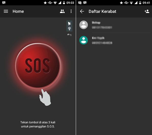 Salah satu fitur dalam aplikasi X-Igent Panic Button (Jalantikus.com).