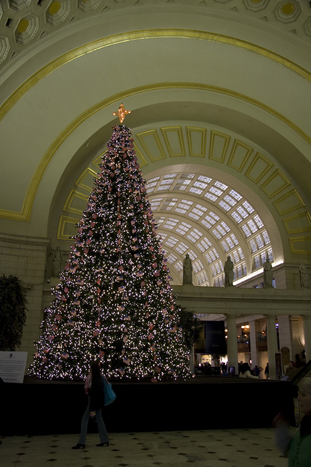 Pohon Natal di Union Station, Washington DC. (Flickr -Chris Gladis)