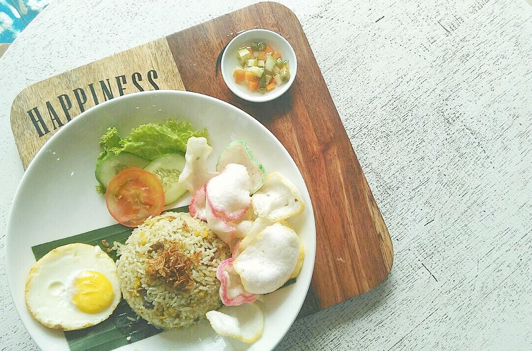 Nasi goreng gyutan ala Happiness ini juga tak kalah lezat. (suara.com/Dinda Rachmawati)