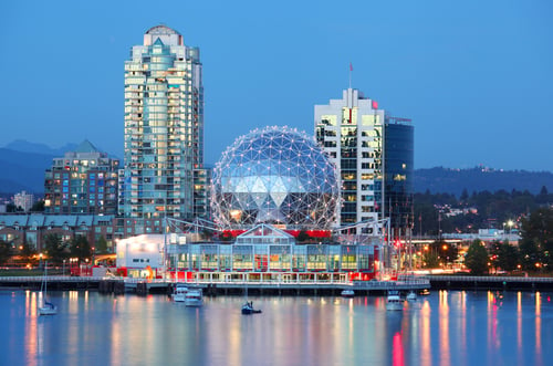 Kota Vancouver di waktu malam. (Shutterstock)