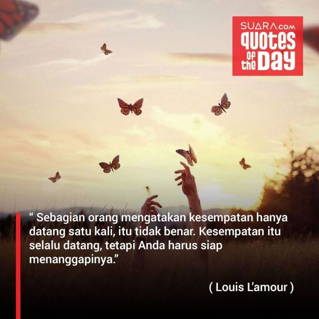 Yuk, jangan sampai kesempatan yang sudah ada dihadapan kamu menjadi sia-sia begitu saja ya .
.
----
Follow @suaradotcom - Tanpa Suara Beda Artinya
----
.
.
.
#Suaradotcom #Hotnews #Beritahariini #InfoJakarta #Jakarta #Quotesoftheday #katabijak #katamutiara
