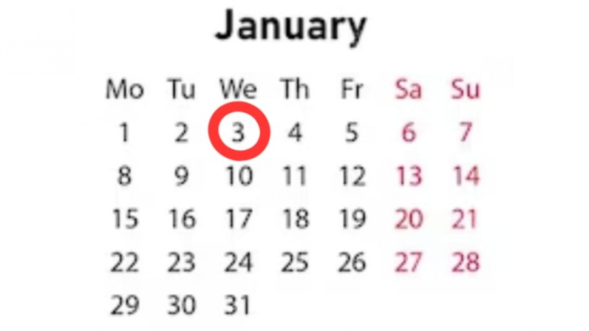 Tanggal 3 Januari 2024 Hari Apa? Heboh sampai Viral di TikTok
