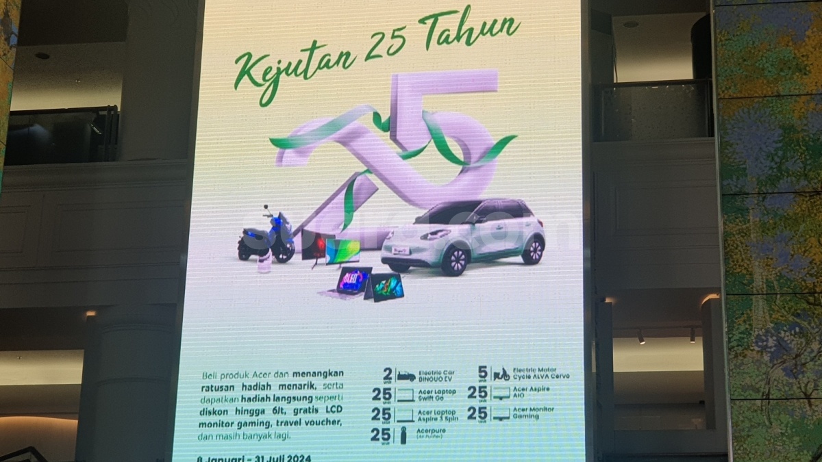 Kejutan 25 Tahun Acer, Ada Hadiah Mobil Listrik