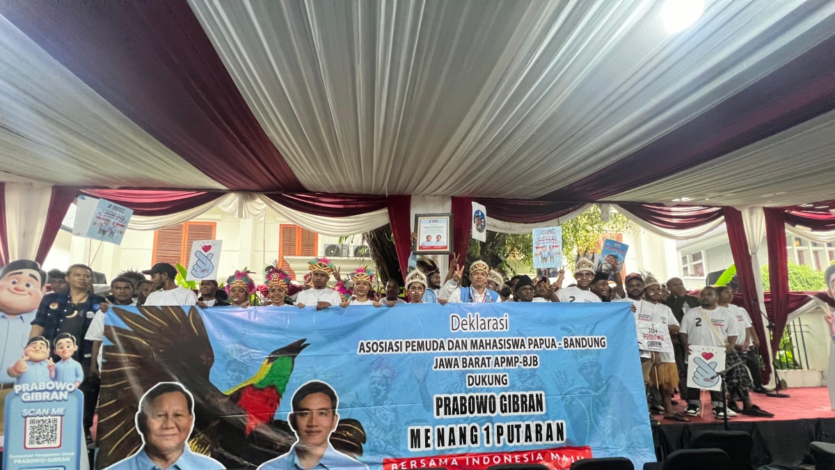 Dukung Paslon 02, Mahasiswa Papua Sebut Prabowo Buka Peluang Kepemimpinan Anak Muda