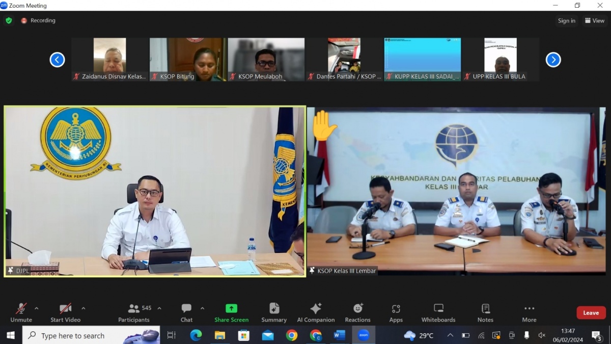 Permudah Pemetaan Profiling Pegawai, Ditjen Hubla Terapkan Dipro