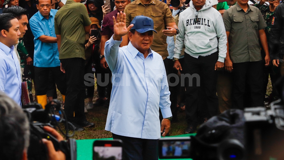Sebelum Ke TPS Sarapan Bubur Manado, Pulang Nyoblos Prabowo Renang Di Hambalang
