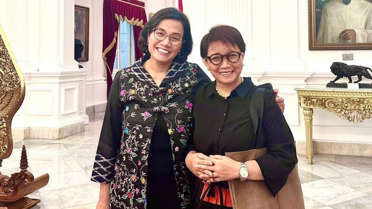 Sri Mulyani Lirik Retno Marsudi Saat Ditanya Program Makan Siang Gratis: Aku Menlu