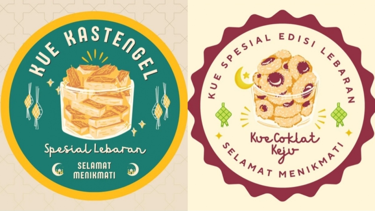 Download Gratis! 25 Stiker Lebaran Buat Mempercantik Toples Kue Keringmu