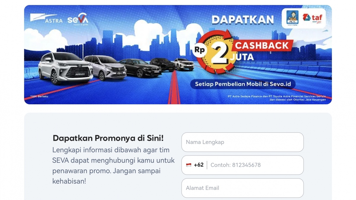 Mudik Lebaran 2024, SEVA Siapkan Harga Istimewa Bagi First Car Buyer