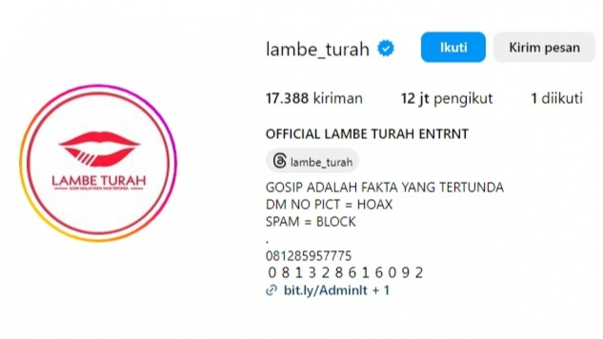Lambe Turah Punya Siapa? Heboh Sengketa Rebutan Merek Akun Gossip Paling Fenomenal
