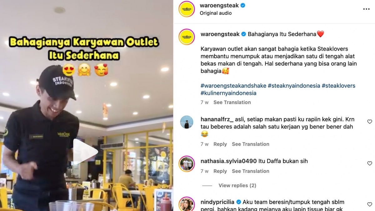 Videonya Viral, Restoran Steak Ini Jadi Trend Anak Muda Setelah Makan
