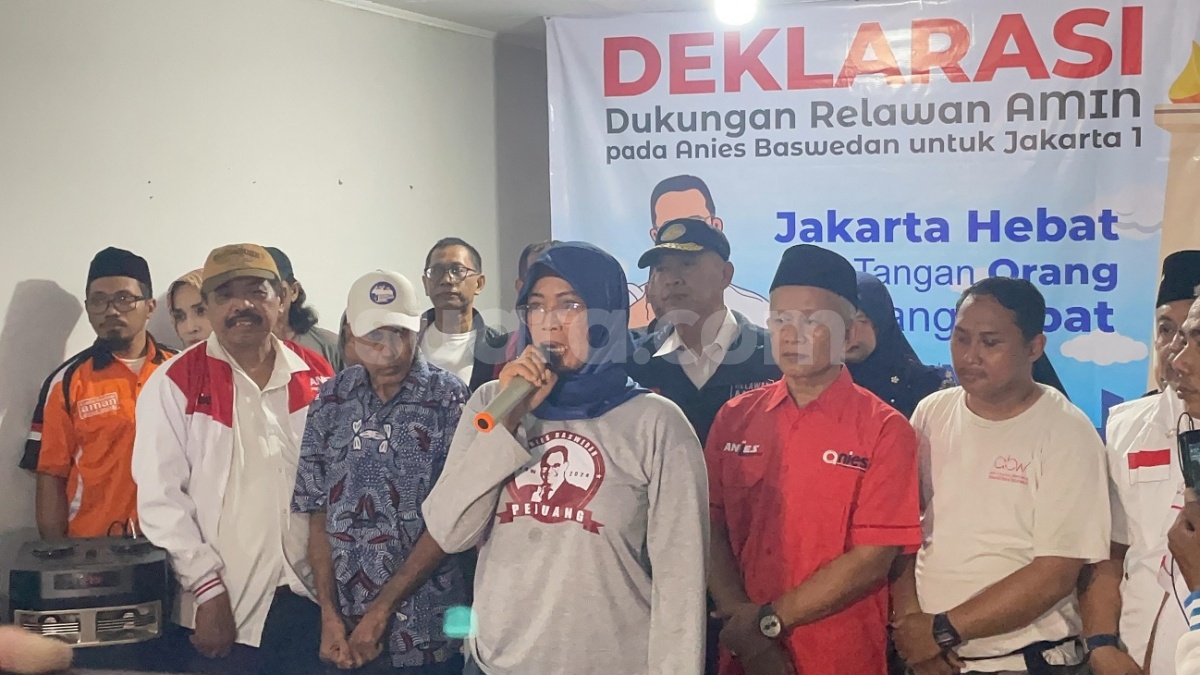 Dihadiri Sosok 'Jokowi', Relawan AMIN Deklarasi Dukung Anies Maju Pilkada DKI