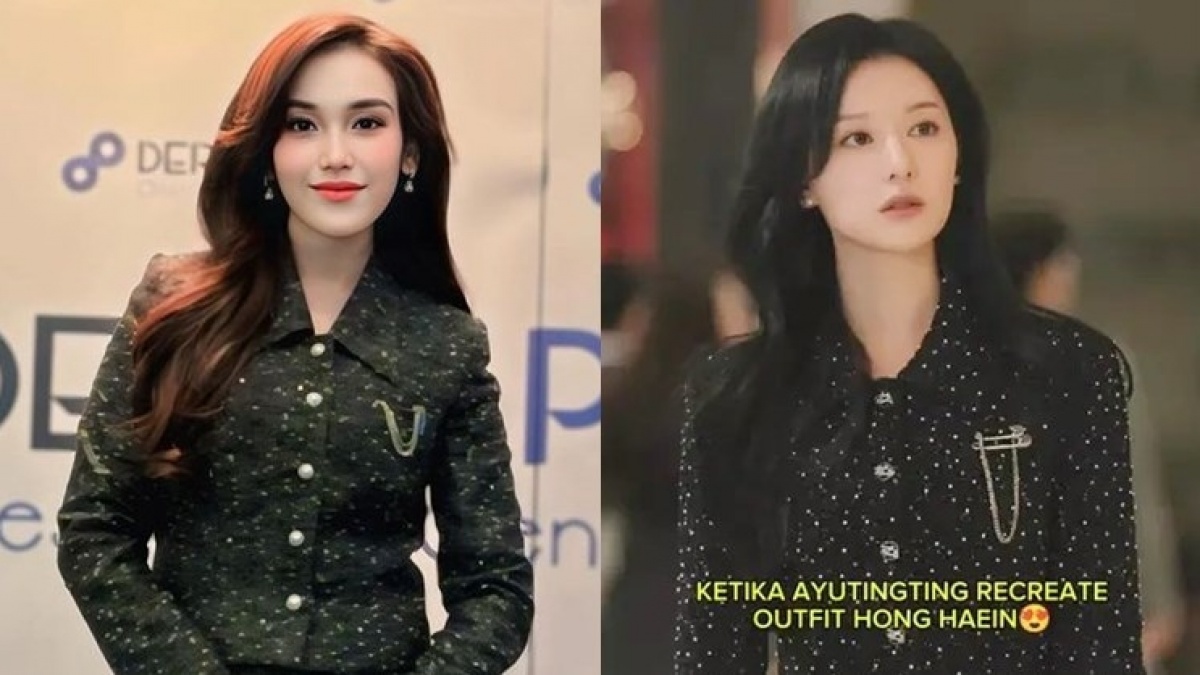 Tiru Outfit Ala Hong Hae In, Kecantikan Ayu Ting Ting Bikin Salfok