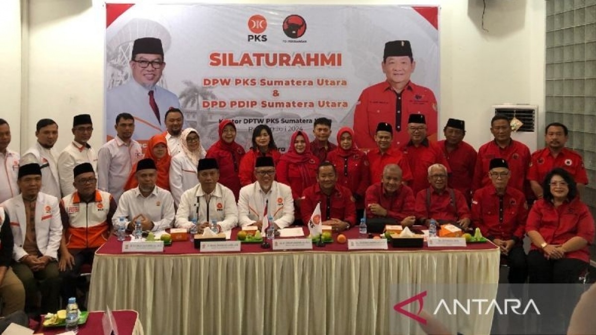 Sambangi Kantor DPW PKS Sumut, PDIP Mau Koalisi Lawan Bobby Nasution di Pilgub?