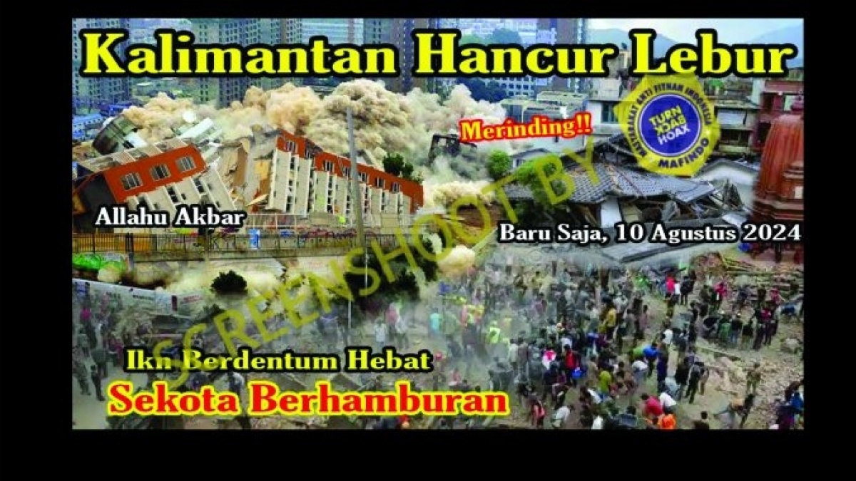 Cek Fakta: Kalimantan Hancur Lebur karena Gempa, Benarkah?