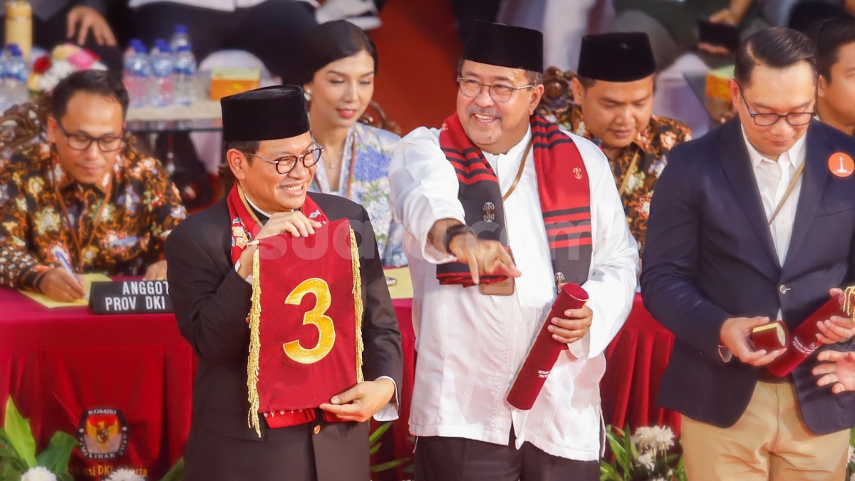 Ngarep Dapet Nomor Urut 3 di Pilkada, Rano Karno Sampai Berbisik ke Pramono saat Ambil Undian