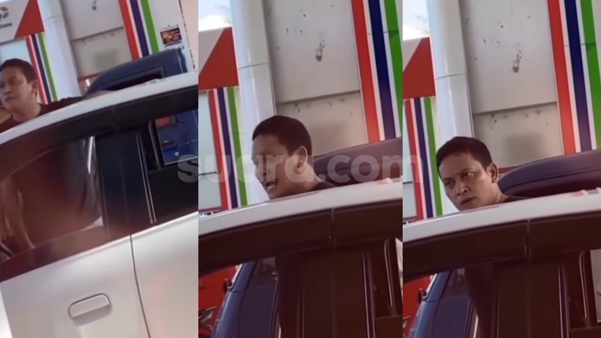 Viral Pria Ngamuk Acungkan Parang Gegara Ditolak Isi Pertalite