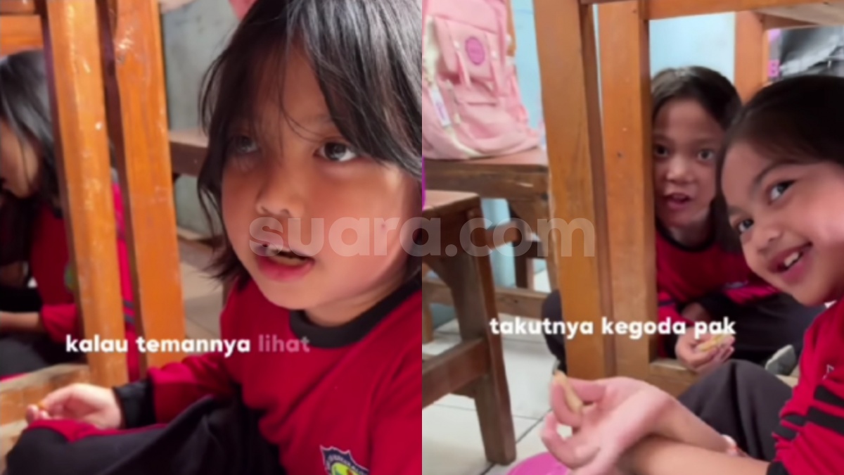 Viral Siswa SD Makan di Bawah Meja, Alasan di Baliknya Bikin Salut