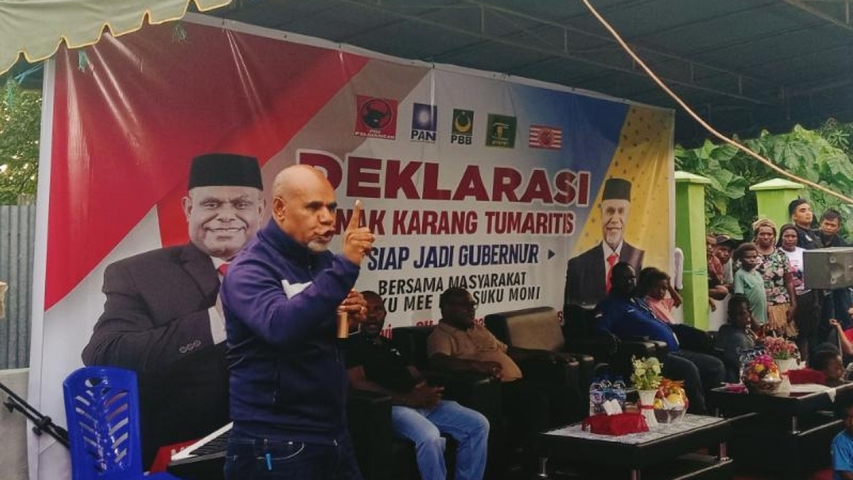 Dari Kampung Halaman Cagub, Dukungan Mengalir untuk Pasangan MeGe di Pilgub Papua Tengah