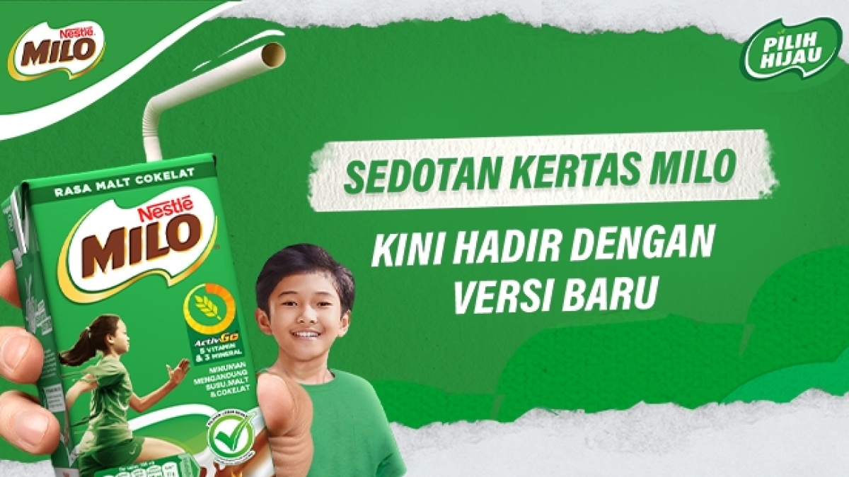 Nestle Ganti Sedotan Plastik dengan Kertas untuk Produk Susu Kotak Milo