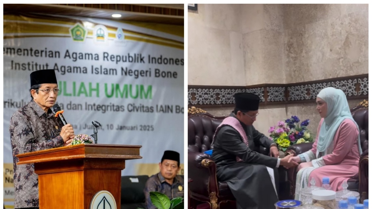 Menteri Agama Dihujat Pegang Tangan Celine Evangelista, Begini Hukum Jabat Tangan dengan bukan Muhrim