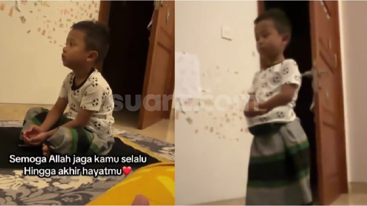 Viral Bocah Tahan Kantuk untuk Salat Tahajud, Orang Tua Banjir Pujian