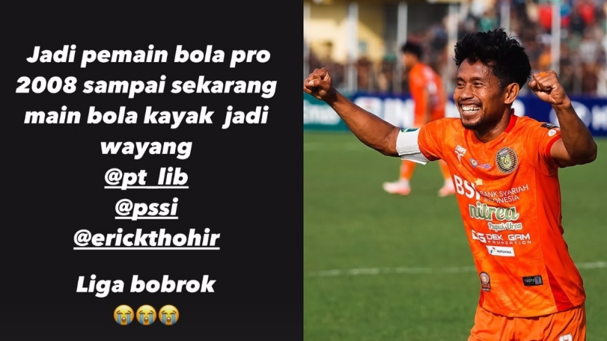 Andik Vermansyah Ngamuk Colek Erick Thohir: Main Bola Kayak Jadi Wayang, Liga Bobrok!