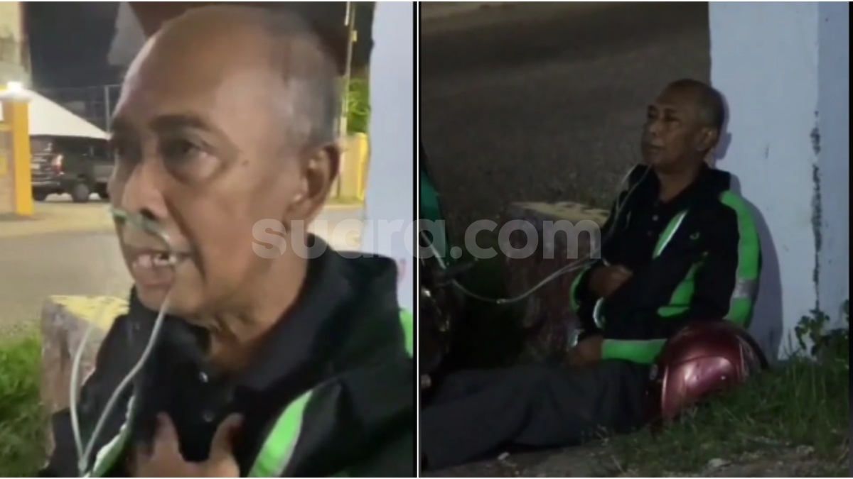 Viral Ojol Lansia Tetap Narik Meski Derita Gagal Ginjal dan Kenakan Selang Oksigen