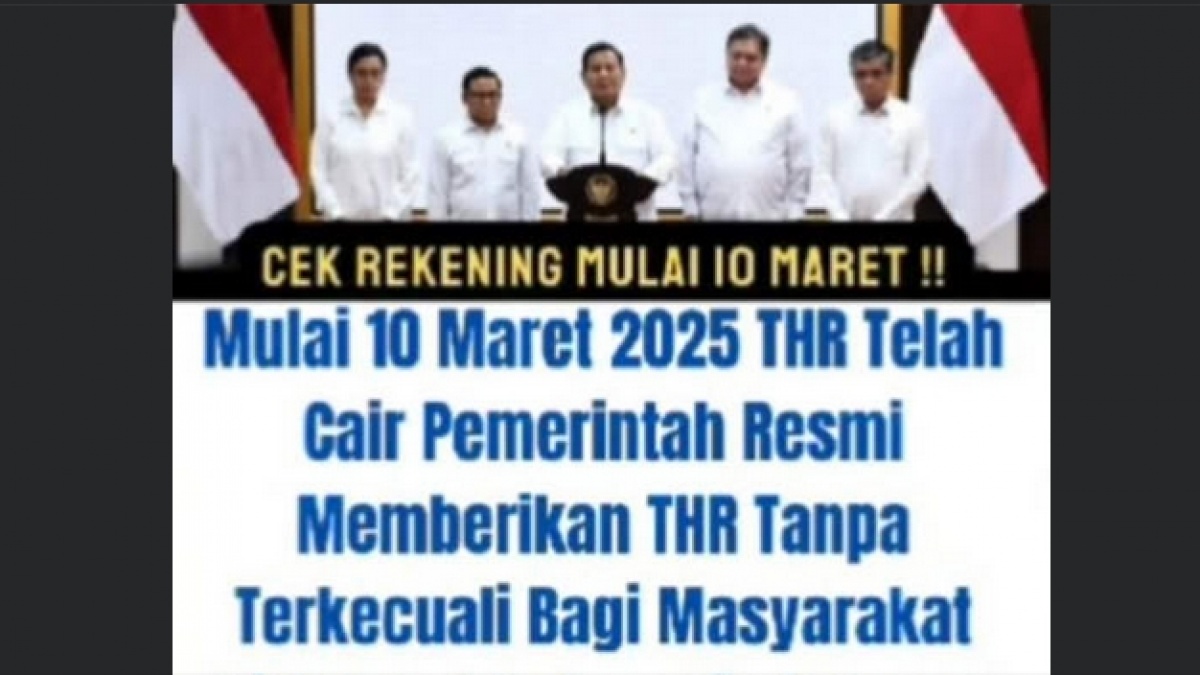 Cek Fakta: Link Pencairan THR 2025 dari Pemerintah