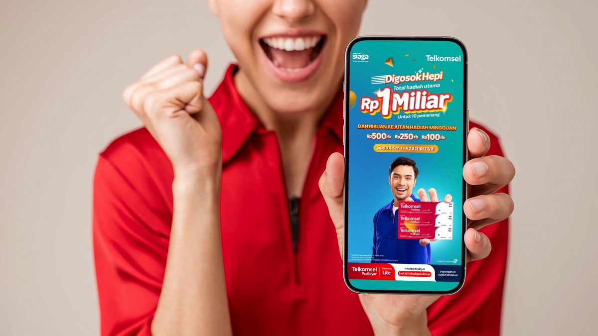 Pemenang Grand Prize Program Digosok Hepi Diguyur THR dari Telkomsel