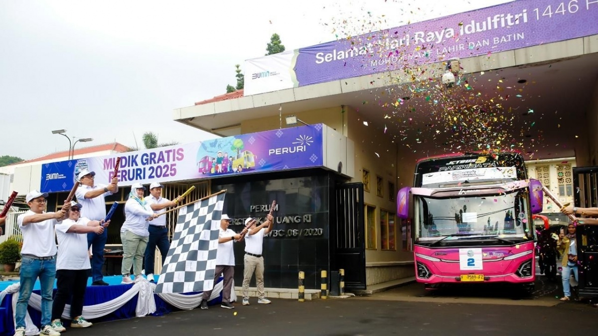 Peruri Berangkatkan 700 Pemudik di Program Mudik Bersama Kementerian BUMN