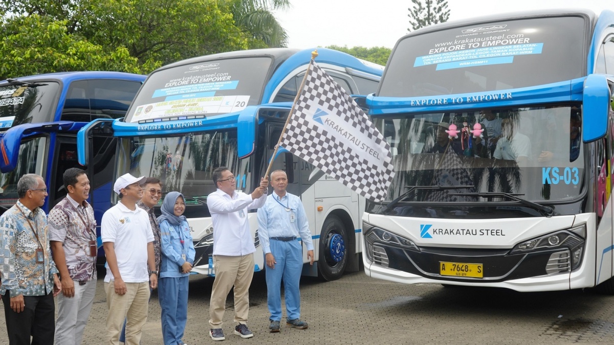 Krakatau Steel Berangkatkan Ratusan Pemudik di Gelaran Mudik Gratis