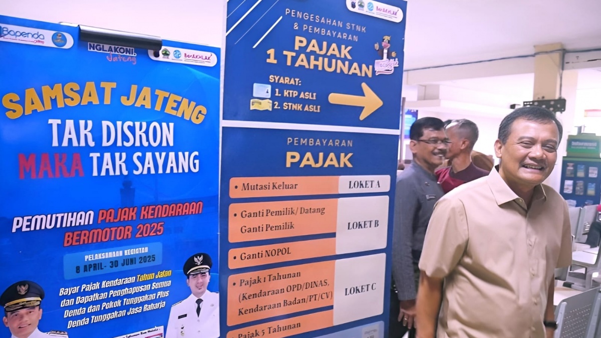 Antusiasme Warga Jateng Bayar Pajak Kendaraan, 3 Hari Tembus Rp28 Miliar