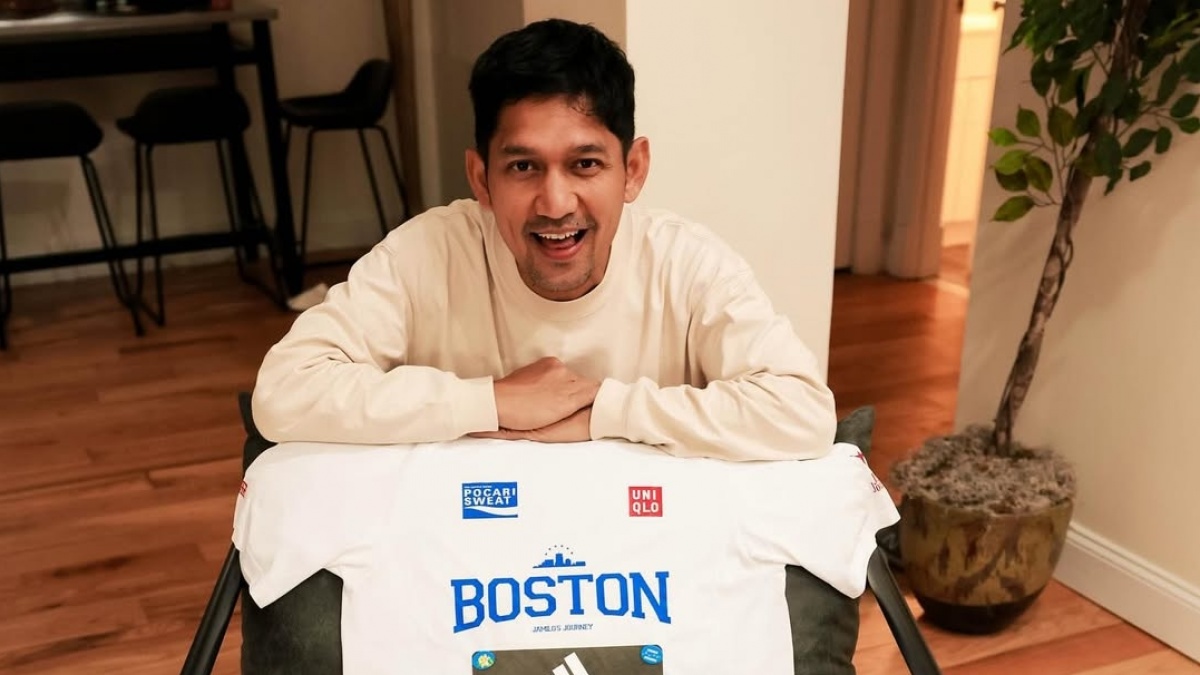 Selamat! Ibnu Jamil Raih Six Star Medal di Boston Marathon 2025